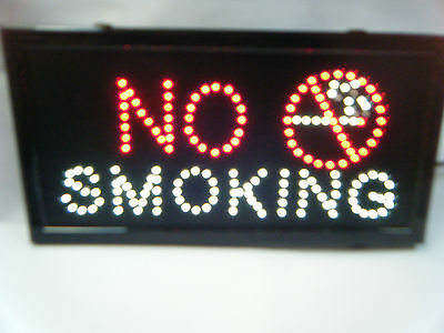 LED SHOP WINDOW HANGING NEON FLASHING NO SMOKING BAR ILLUMINATED SIGN UK SELLER