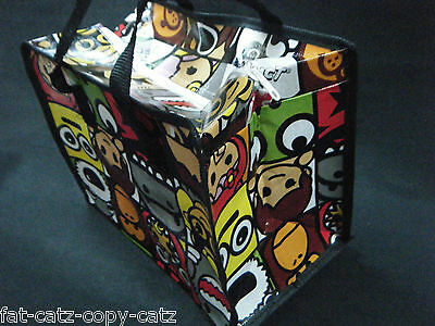 ECO FRIENDLY CUTE CARTOON ANIMATED PRINT LUNCH SHOPPING TRAVEL BAG FREE UK POST