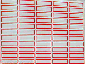 10x SHEETS = 800 STICKERS PRICE INVENTORY LABELLING RED/WHITE UK SELLER FREE P&P