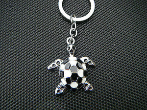 LARGE METAL MOSIAC TURTLE TORTOISE RED BLACK KEYRING GIFT COLLECTABLE FREE UKP&P
