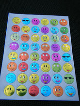 Load image into Gallery viewer, 10 SHEETS METALIC REWARD SCRAP BOOK STICKERS 450-700 PER PACK STARS APPLES FACES

