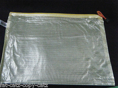5x PASTEL PLASTIC ZIPPY BAGS A4 SIZE FILE STORAGE DOCUMENT ART SCHOOL FOLDERS