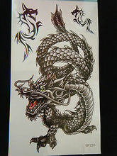 Load image into Gallery viewer, BOYS MENS LARGE BLACK ARTY CHINESE DRAGON TEMPORARY TATTOOS

