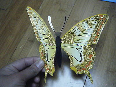 3D BUTTERFLY CHILDS BEDROOM NOVELTY REMOVEABLE STICKERS 7 PER PACK ROOM DECOR UK