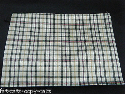 5x STRIPE MATERIAL ZIPPY BAGS B4 SIZE FILE STORAGE DOCUMENT ART STUDENT FOLDER