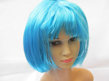 Load image into Gallery viewer, WOMENS LADIES FANCY DRESS COSTUME FULL SHORT BOB SYNTHETIC WIG FRINGE 7 COLOURS
