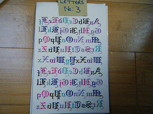 3 DESIGNS, TEMPORARY TATTOOS LETTERS NUMBERS NAMES ALPHABET CRAFT PARTIES UKSELL