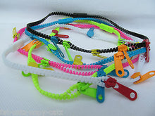 Load image into Gallery viewer, MULTIPLE ZIPS ZIP FUN FASHION GIRLS LADIES NECKLACE JEWELLERY 5 COLOURS UKSELLER
