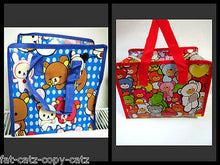 Load image into Gallery viewer, CUTE ECO FRIENDLY RED BLUE TEDDY BEAR ANIMATED CARTOON LUNCH SHOPPING TRAVEL BAG
