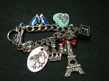 Load image into Gallery viewer, FASHION JEWELLERY CHARM BRACELET DUCK STRAWBERRY LIPS EIFEL TOWER CHERRY GIFT UK
