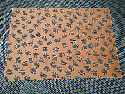 FURRY FABRIC STYLE ANIMAL PAWS CRAFT COVERING SKIN DECALS STICKER 19.5cmx14cm UK