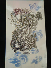 Load image into Gallery viewer, BOYS MENS LARGE BLACK ARTY CHINESE DRAGON TEMPORARY TATTOOS
