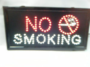 LED SHOP WINDOW HANGING NEON FLASHING NO SMOKING BAR ILLUMINATED SIGN UK SELLER