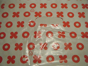 NOUGHTS & CROSSES FASHION CARRIER GIFT LOOT BAGS 45+ PER PACK 25cmx25cm UKSELLER