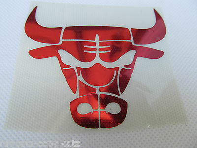 RED CHICAGO BULLS BASKETBALL GLITTER IRON ON SMOOTH PATCH FOR CLOTHES UK SELLER