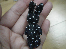 Load image into Gallery viewer, Unique Tiny Small Miniature Jointed Black Spotted Bear or Rabbit  4.5cm UKSeller
