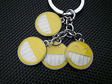 Load image into Gallery viewer, SMILEY FACE 4 PIECE KEYRING HANDBAG CHARM GIFT UKSELLER
