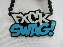 Load image into Gallery viewer, UNISEX &quot;FXCK SWAG&quot; ACRYLIC BEADED HIP HOP STYLE FASHION NECKLACE 33&quot; UK SELLER
