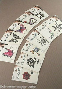 SMALL LADIES CELTIC TRIBAL FLOWERS BUTTERFLY QUALITY TEMPORARY TATTOOS UK SELLER