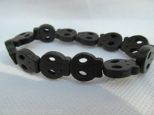 Load image into Gallery viewer, QUALITY UNISEX STONE SKULL FASHION ELASTICATED FRIENDSHIP BRACELET WRIST BAND UK
