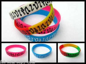 FASHION UNISEX MUSICAL NOTE RUBBER SILICONE WRIST BRACELET BAND 5 COLOURS UKSELL