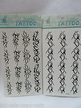 Load image into Gallery viewer, BLACK MENS UNISEX ARTY CELTIC TRIBAL ARM BANDS VINE TEMPORARY TATTOOS PARTIES UK
