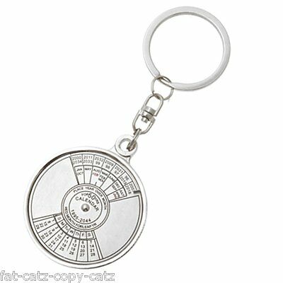 50 YEAR REVOLVING PERPETUAL CALENDAR 2007-2056 KEYRING CHARM GIFT IDEA UK SELLER