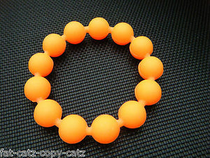 NEON UNISEX CLUBBING RUBBER BALL SILICONE FRIENDSHIP WRIST BRACELET BAND UKSELL