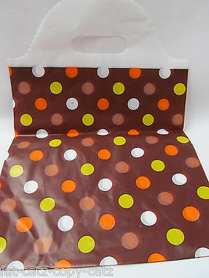 40+ QUALITY FASHION MULTI SPOTTED DOTS CARRIER SHOP BAGS UK SELLER 25cm x 30cm