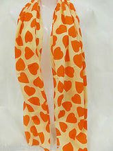 Load image into Gallery viewer, FASHION HEARTS PRINT PINK BLUE GREEN CREAM LADIES SCARF 160cmx48cm FREE UK P&amp;P
