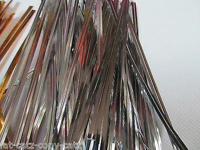 100 x 10cm QUALITY METALLIC SILVER GOLD TWIST TIES FOR CELLO BAGS CRAFT UKSELLER