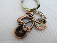 Load image into Gallery viewer, SOLID METAL 3 COLOURS SILVER BRONZE PRO CYCLING KEYRING CHARM GIFT IDEA UKSELLER
