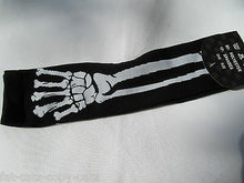 Load image into Gallery viewer, ELBOW LENGTH FASHION NEON SKULL SKELETON BONES PINK GREEN GOTH FINGERLESS GLOVES
