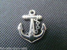 Load image into Gallery viewer, 25 x Plastic Anchor Kitsch Jewellery Craft Clothing Charms Silver Gold UK Seller
