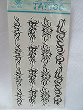 Load image into Gallery viewer, BLACK MENS UNISEX ARTY CELTIC TRIBAL ARM BANDS VINE TEMPORARY TATTOOS PARTIES UK
