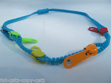 Load image into Gallery viewer, MULTIPLE ZIPS ZIP FUN FASHION GIRLS LADIES NECKLACE JEWELLERY 5 COLOURS UKSELLER
