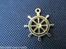 Load image into Gallery viewer, 25x Ship Steering Wheel Helm Nautical Jewellery Craft Charms Gold Silver UK Sell
