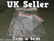 Load image into Gallery viewer, 100 x 7cm x 5cm CLEAR PLASTIC GRIP &amp; SEAL STORAGE PLASTIC POLYTHENE BAGS RE-USE
