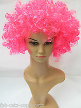 Load image into Gallery viewer, UNISEX FANCY DRESS COSTUME BUGGLEGUM CUTE PINK 70&#39;s AFRO SYNTHETIC WIG UK SELLER
