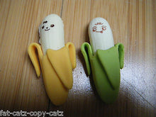 Load image into Gallery viewer, 2 or 4 COLLECTABLE JAPANESE KOREAN STYLE NOVELTY BANANAS SKIN ERASERS UK SELLER
