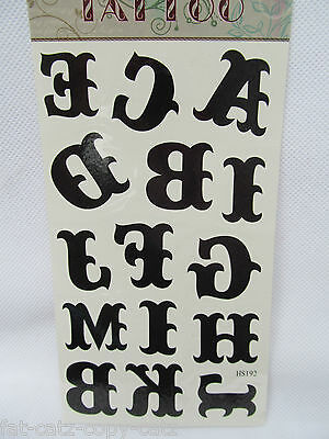 Quality unisex large black celtic Alphabet letters Temporary Tattoos UK Seller