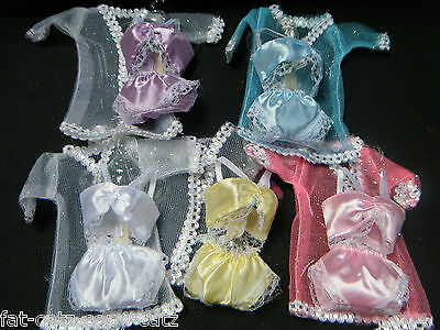 GIRL SINDY DOLL CLOTHING LINGERIE UNDERWEAR BRA KNICKERS & GOWN 3 PIECE SET UK