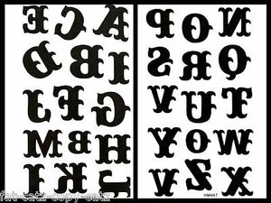 Quality unisex large black celtic Alphabet letters Temporary Tattoos UK Seller