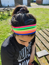 Load image into Gallery viewer, Set of 6 Yoga 80&#39;s style slim Neon headbands, jersey soft and stretchy

