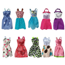 Load image into Gallery viewer, 6PC/Set Dress Up Clothes Lot Doll Accessories Handmade Clothing Made for Barbie Dolls
